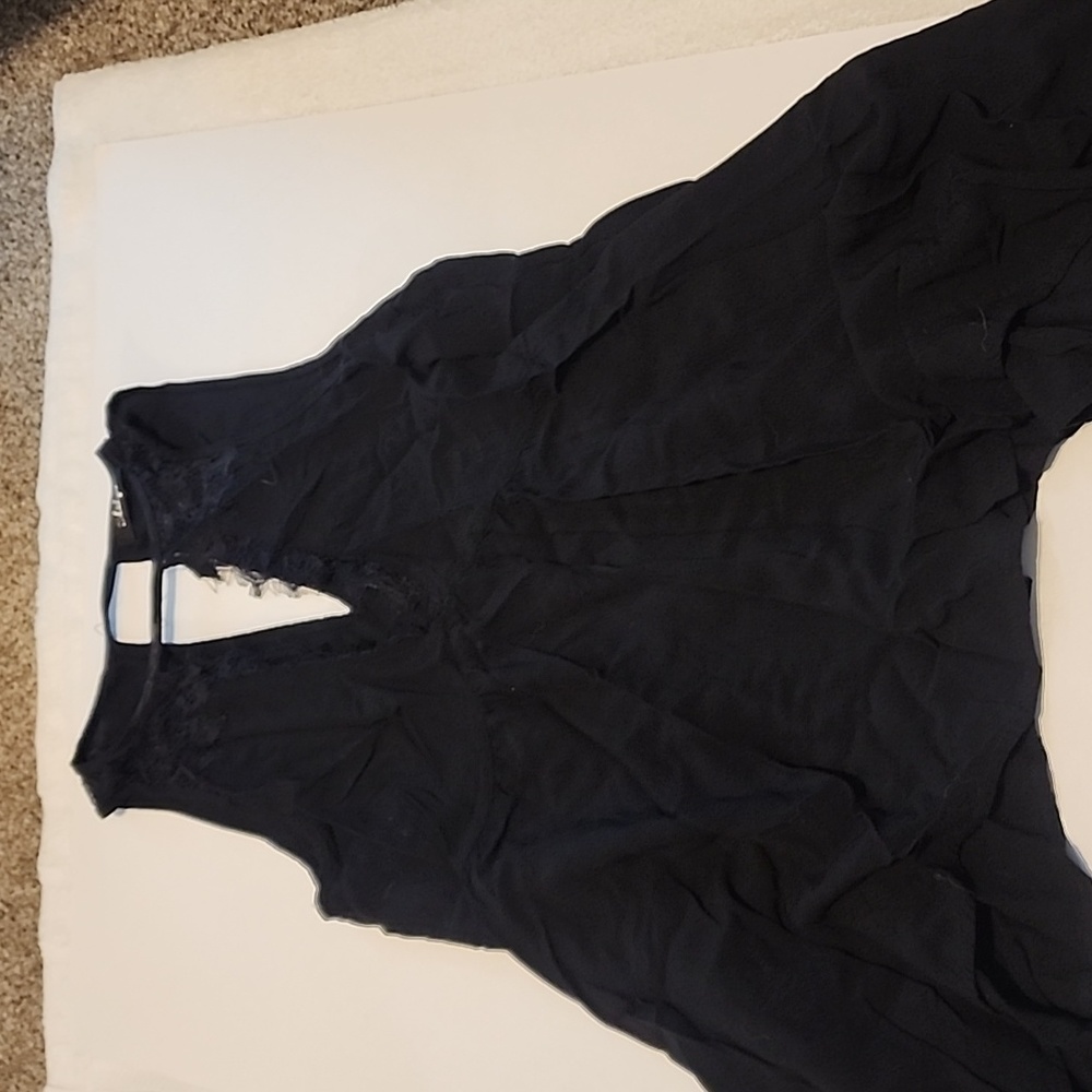 Flowy Black Choker Neck Tank